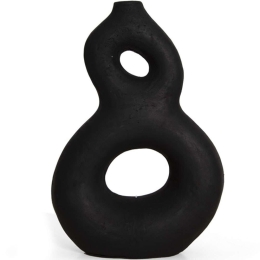 Διακοσμητικό Βάζο Bion 0750012 32x11x41,5cm Black Soulworks Πηλός
