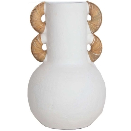 Διακοσμητικό Βάζο Kore 0750017 30x43cm White Soulworks Πηλός