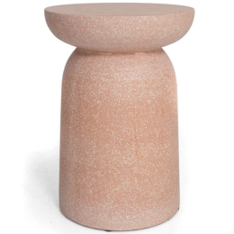 Σκαμπό Rieti 0800008 35x35x45cm Terazzo Pink-White Soulworks