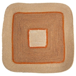 Πιατέλα Διακοσμητική Guerrero 840024 36x36x4cm Natural-Orange Soulworks Seagrass