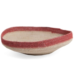 Πιατέλα Διακοσμητική Zapop 840019 32x32x10cm Natural-Red Soulworks Seagrass