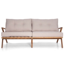 Καναπές Τριθέσιος Verona 790004 180x94x75cm Με Μαξιλάρια Natural-Beige Soulworks Τριθέσιος