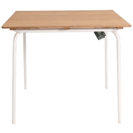 Τραπέζι Tucana 130087 91x91x75cm Natural-White Soulworks