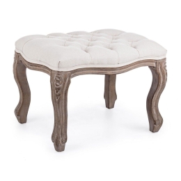 Σκαμπό Diva 0743255 53x42x38 Natural Ξύλο,Ύφασμα