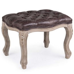 Σκαμπό Diva 0743257 53x42x38 Dark Grey Ξύλο,Ύφασμα