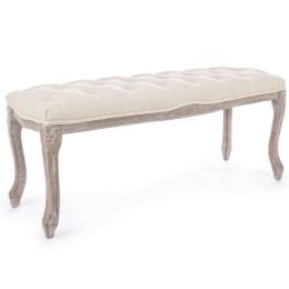 Σκαμπό Mathilde 0743496 110x36x47 Natural Ξύλο,Ύφασμα