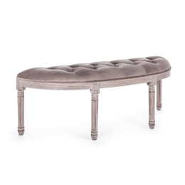 Σκαμπό Tilde 0743500 125x42x48 Taupe Ξύλο,Ύφασμα