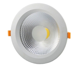 Panel Led Χωνευτό ΜΤΝ-32771 COB 30W 4500K 2500lm Στρογγυλό 22,3x 8cm White Metanor Στρόγγυλο
