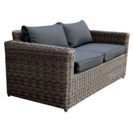 Καναπές Arizona Ε6734,2 Με Wicker Grey - Brown Και Μαξιλάρια Aνθρακί Διθέσιος