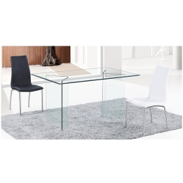 Τραπέζι Glasser Clear EM727 150X90X75 cm Γυαλί
