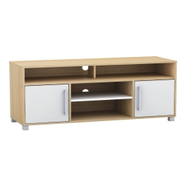 Έπιπλο Τηλεόρασης Decon Natural-White ΕΜ345,7 120X40X54 cm Μελαμίνη