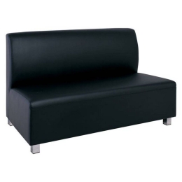 Καναπές 2θέσιος Bandy Ε952,22 130x71x88cm Pu Black Τεχνόδερμα