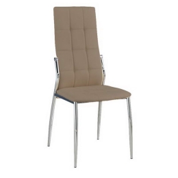 Καρέκλα Prima ΕΜ900,3 45x52x100cm Chrome-Cappuccino Σετ 4τμχ Μέταλλο,Τεχνόδερμα
