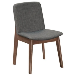 Καρέκλα Emma Grey Ε7872,1 49x57x83cm Σετ 2τμχ Ξύλο,Ύφασμα