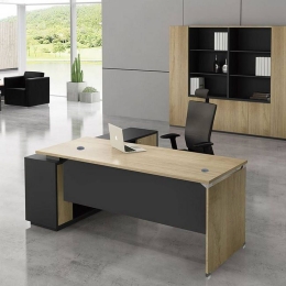 Γραφείο Project Δεξιά Γωνία Sonoma/Grey ΕΟ936,R 200x90/200x40 H.75/65cm