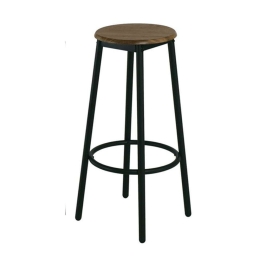 Σκαμπό Bar Mayer ΕΜ9798,1 33x33x75cm Anthracite-Antique Brown