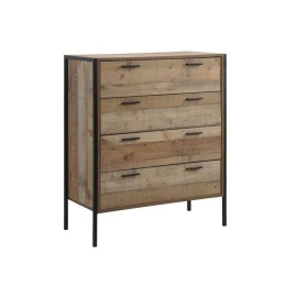 Συρταριέρα Pallet-W Antique Oak Ε8435,W 84x40x100cm Μελαμίνη,Μέταλλο