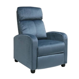 Πολυθρόνα Porter Relax Grey-Blue Velure Ε9781,4 68x86x99cm Βελούδο