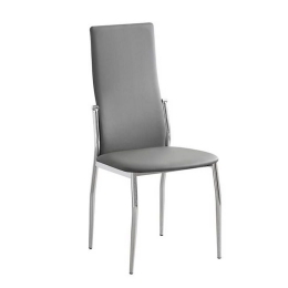 Καρέκλα Fresh Grey ΕΜ903,7 45x52x100cm Σετ 4τμχ Μέταλλο,Τεχνόδερμα
