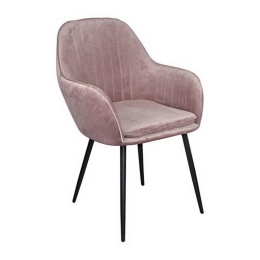 Πολυθρόνα Valery ΕΜ711,1 55x61x87cm Black Dirty Pink Σετ 2τμχ