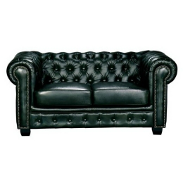 Καναπές Διθέσιος Chesterfield 689 Ε9574,23 160x92x72cm Antique Green Δέρμα