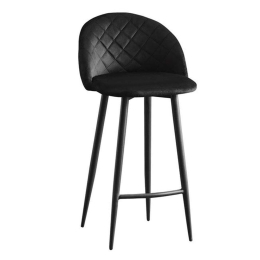 Σκαμπό Bar Bella Με Πλάτη ΕΜ758,4 48x52x70/94cm (Σετ 4Τμχ) Black