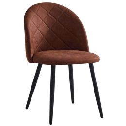 Καρέκλα Bella ΕΜ757,4S 50x56x80cm Brown-Black