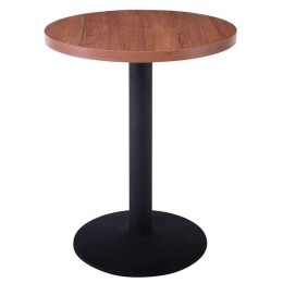 Τραπέζι Marco ΕΜ855 Φ60x74cm Walnut-Black Μελαμίνη,Μέταλλο