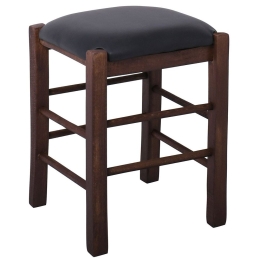 Σκαμπό Βοηθητικό Ρ978,Ε2Τ 35x35x51cm Black-Walnut