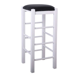 Σκαμπό Bar Ταβέρνας Ρ977,Ε8Τ 35x35x81cm White-Black
