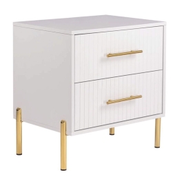Κομοδίνο Με 2 Συρτάρια Fino Ε7010,1 58x43x58cm White