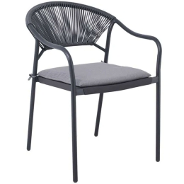 Πολυθρόνα Με Μαξιλάρι Molly Ε6713,2 55x61x85cm Anthracite-Grey