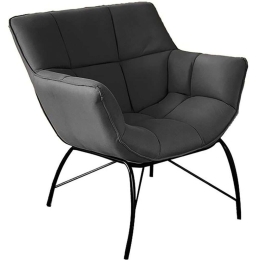 Πολυθρόνα Adams Ε7114,1 72x79x77cm Anthracite-Black