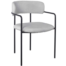 Πολυθρόνα Gillan ΕΜ787,2 54x54x81cm Grey-Black Μέταλλο,Ύφασμα