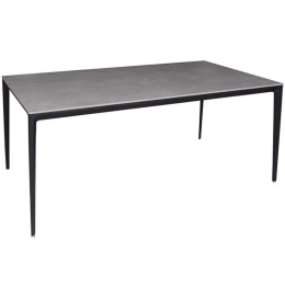 Τραπέζι Barret ΕΜ836,2 160x90x74cm Stone Grey-Black Αλουμίνιο,Τεχνομάρμα