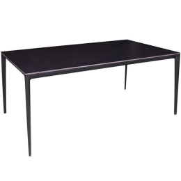 Τραπέζι Barret ΕΜ836,3 160x90x74cm Stone Black Aluminum,Technomarble