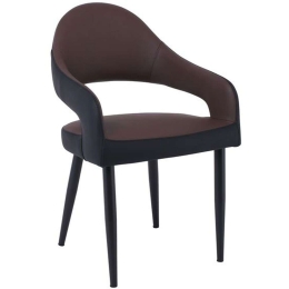 Πολυθρόνα Modus ΕΜ176,1 55x58x88cm Brown-Black Μέταλλο,Τεχνόδερμα