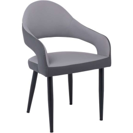 Πολυθρόνα Modus ΕΜ176,2 55x58x88cm Grey-Black Μέταλλο,Τεχνόδερμα