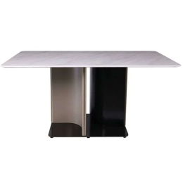 Τραπέζι Baron Ε794,1 160x90x76cm Marble White-Multi Wood,Technomarble