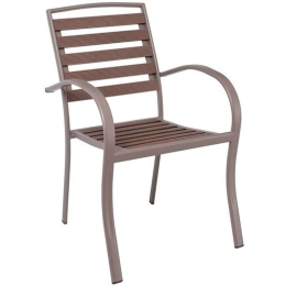 Πολυθρόνα Serrano Ε6892,1 56x64x88cm Walnut-Beige