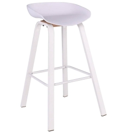 Σκαμπό Bar Pent ΕΜ1531,4 49x52x72/84cm White