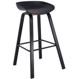 Σκαμπό Bar Pent ΕΜ1531,5 49x52x72/84cm Black