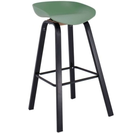 Σκαμπό Μπαρ Pent ΕΜ1531,6 49x52x84cm Black-Green