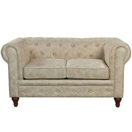 Kαναπές Διθέσιος Chesterfield Ε942,21 150x82x77cm Beige