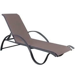 Ξαπλώστρα Next Ε264,12 67x194x29/47cm Dark Grey-Cappuccino