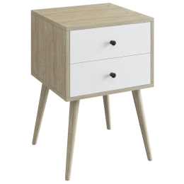 Κομοδίνο Alida Ε7341,2 40x40x60cm White-Natural