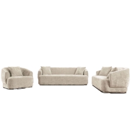 Σαλόνι Σετ (3τεμ) Caracas Ε9425,S1 110x98/193x98/232x98 x H80cm Cappuccino-Beige