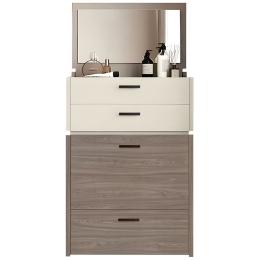 Τουαλέτα Vanity Ε7353,2 60x45x90/130cm Walnut-Ecru