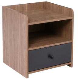 Κομοδίνο Orient Ε7430,1 43x40x49cm Anthracite-Walnut