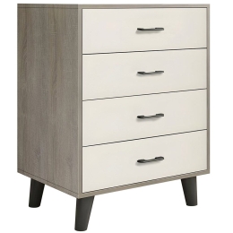 Συρταριέρα με 4 Συρτάρια Eliot Ε7370,3 74x42x17cm White-Natural